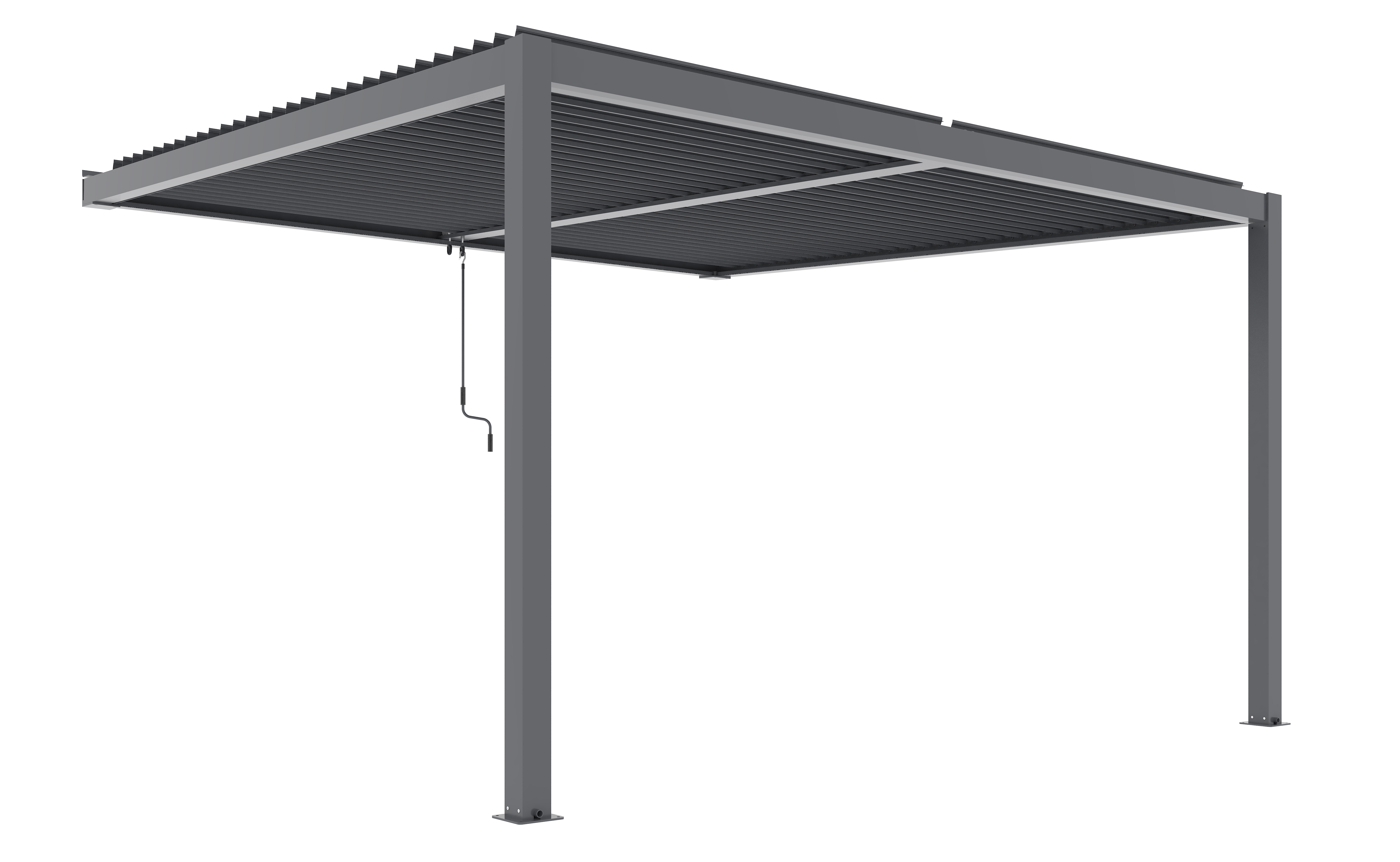 Pergola grey Wandmontage