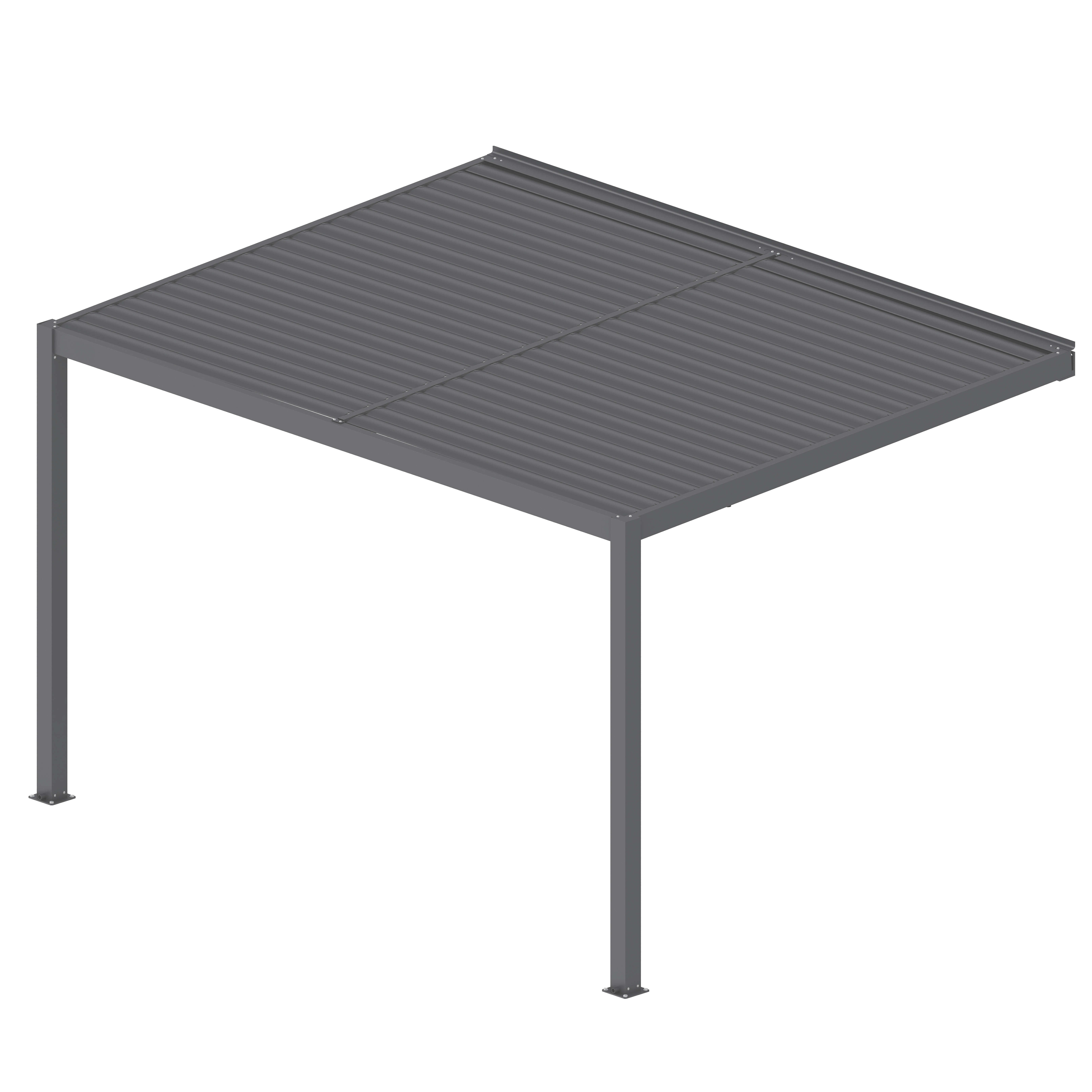 Pergola grey Wandmontage