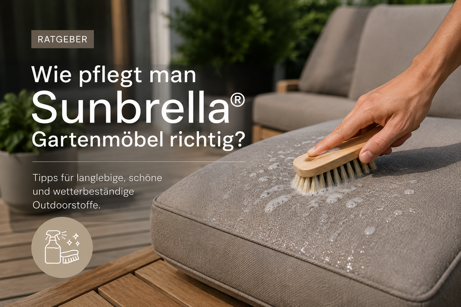 Wie pflegt man Sunbrella® Gartenmöbel richtig?